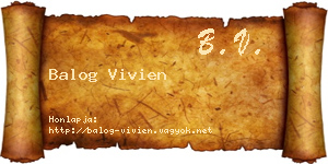 Balog Vivien névjegykártya